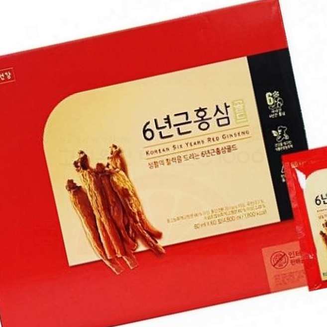 종근당 홍삼골드 농축액 건강음료 6년근 면역력강화 영양제, 1정