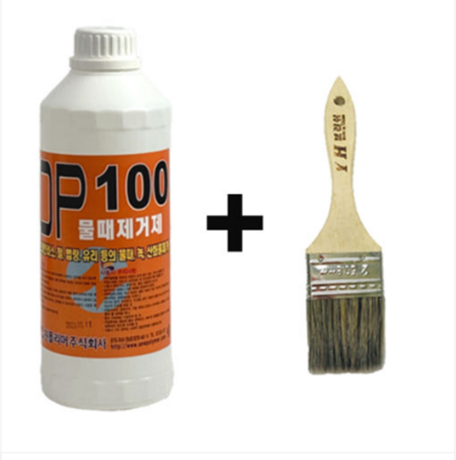 OP100 1L 물때제거제 녹제거제 스텐 유리 타일, 1개
