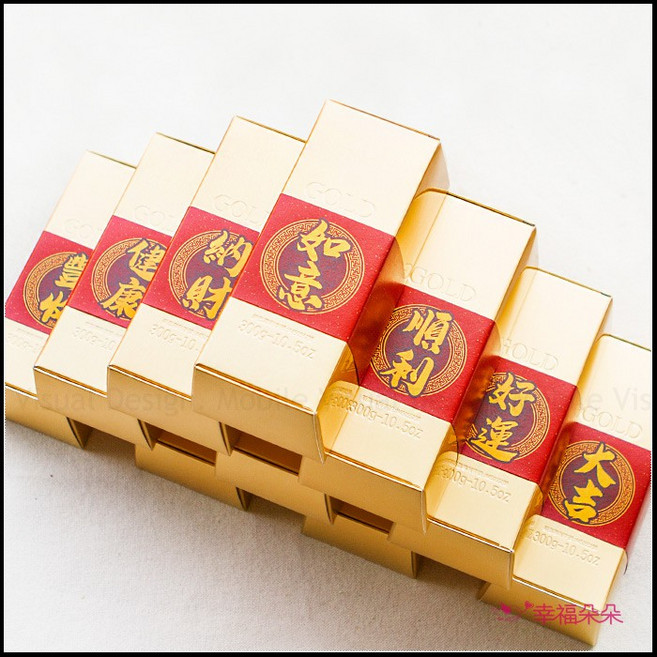 夠體面敬神金磚米可堆疊組 (平安 健康 順利 如意 大吉 好運 納財 富貴 圓滿 豐收) 必備供品, 1套10款