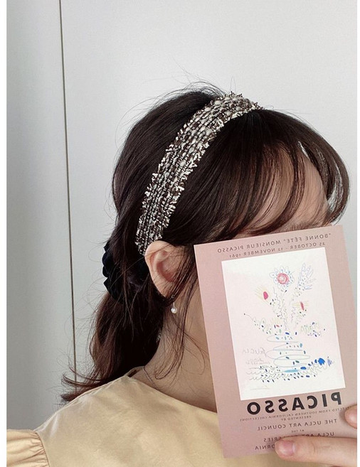 트위드 슬림 헤어밴드 머리띠 (4color)