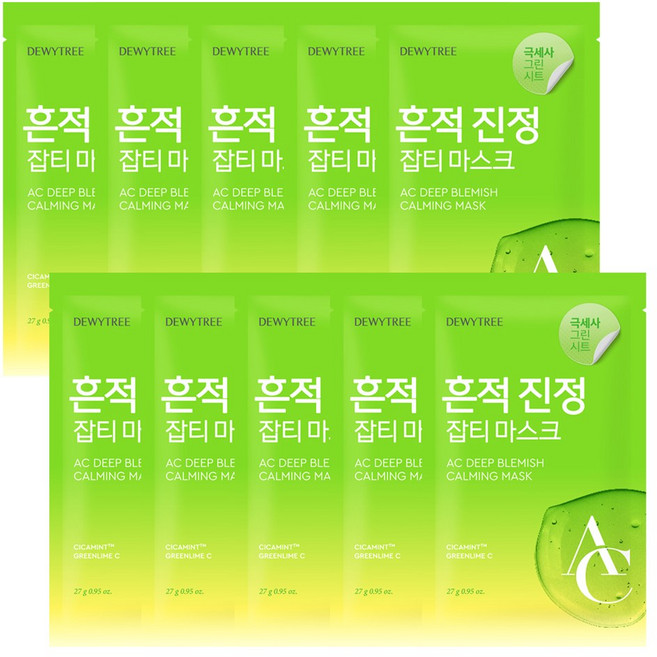 듀이트리 AC 딥 흔적 진정 마스크, 1개입, 10개