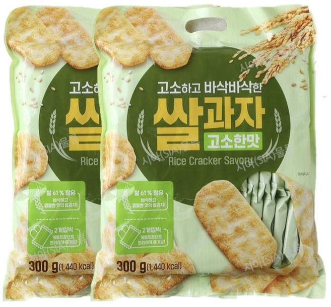 홈플러스 시그니처 쌀과자 고소한맛_개별포장, 300g, 2개