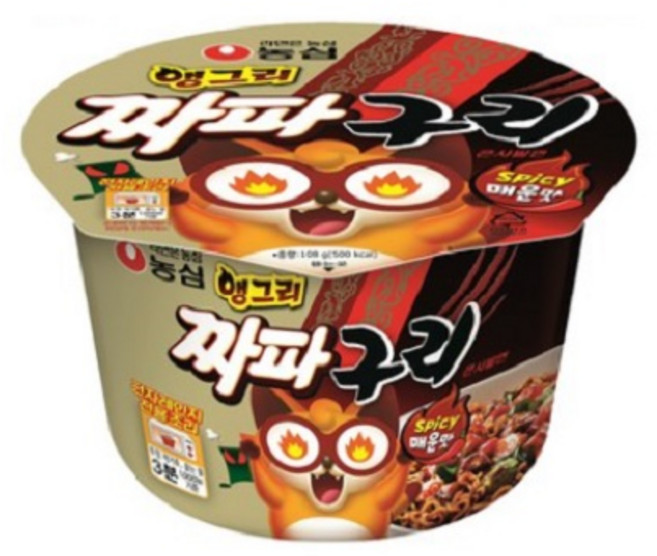 농심 앵그리 짜파구리 큰사발 컵라면, 12개