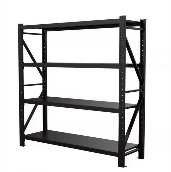 조립식 이동식 선반 메탈랙 바퀴 4단 달린 철제 하프 앵글 (고정식) 물류, 120X50X200cm/180KG, J. 4단 메인프레임