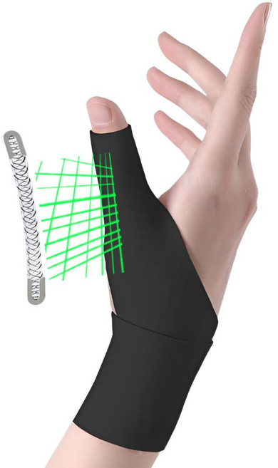 발렌타 얇은 손목 헬스 스포츠 임산부 팔목 밴드 보호대, 블랙, 1개