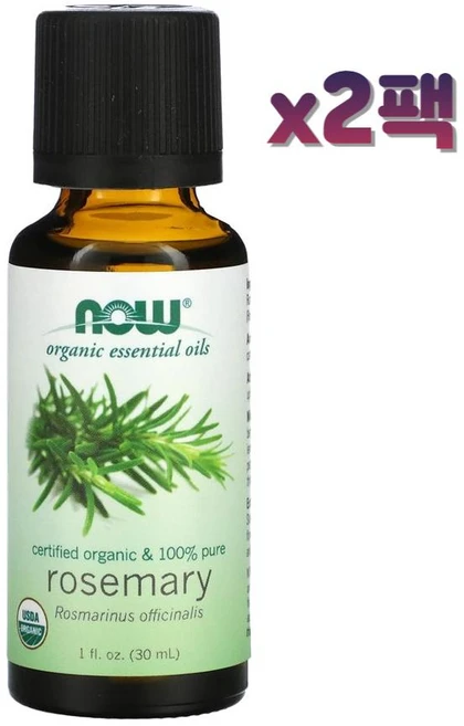 나우푸드 로즈마리 organic 100% 에센셜 오일 30ml x2병, 2개 - 쿠팡
