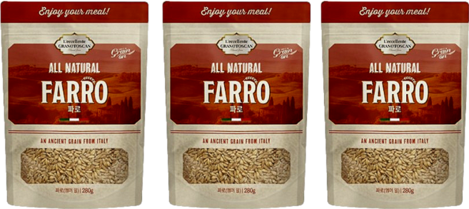 그레인온 파로(엠머 밀) 고대곡물 슈퍼푸드 파로 280g x 3팩