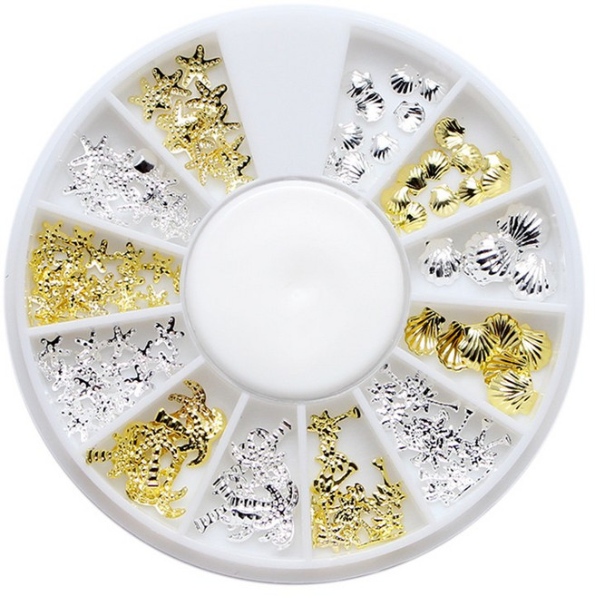 레진아트/금속데코파츠/바다친구들 3/금은혼합, 1개