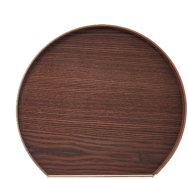 나무사랑 국내생산 우드 반달트레이, 1개, 블랙