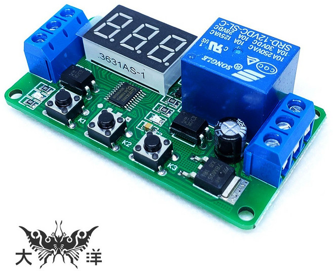 12V 多功能 觸發 循環 延時 繼電器開關模組, 1個