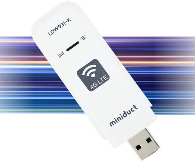 미니덕트 LTE 휴대용 무선 유심 와이파이 차량용 동글 라우터, LDW931-K, 1개