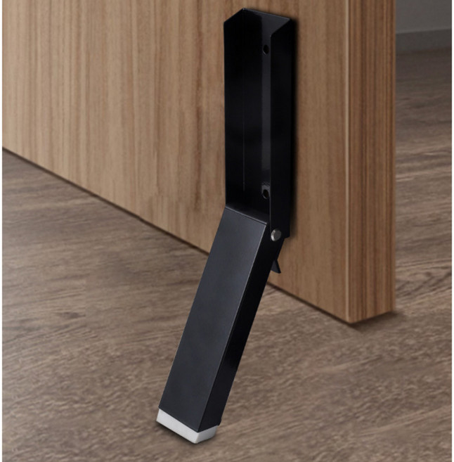 머니하우스 문고정 힙톡도어스토퍼 현관문 방문 자석 무타공 간편설치, 블랙, 1개