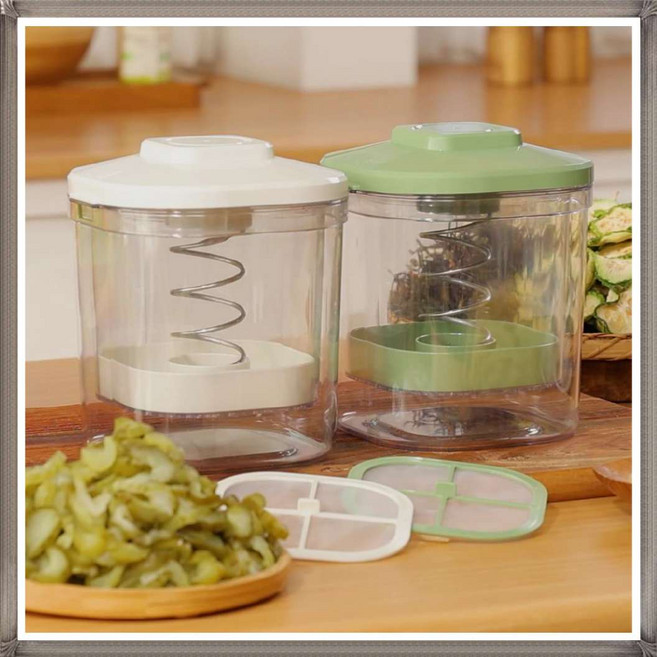 몬타 대용량 음식물 짤순이 2.7L 오이지 나물 화이트1개 야채탈수기, 그린, 1개