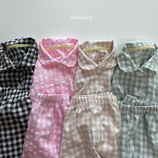 체크잠옷 사계절 체크 파자마 여아 남아 유아 아기 키즈 주니어 초등 면 잠옷 홈웨어