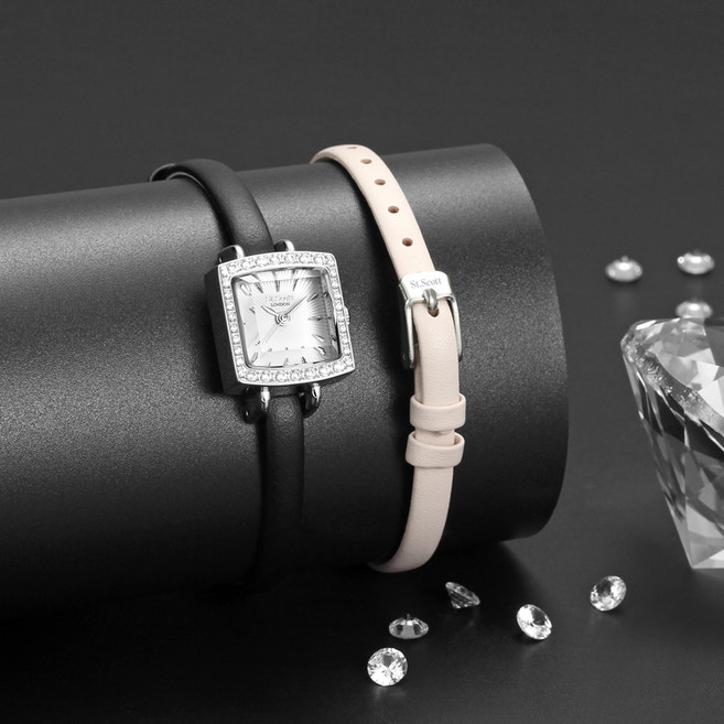 [밴드2종] 세인트스코트 셀렉시 투웨이 여성 가죽손목 시계 ST5316+밴드1종추가+선물용 쇼핑백 증정