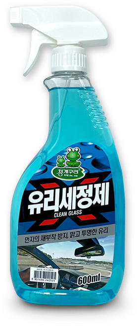 청개구리 유리세정제(600ml) 유리청소 창문청소 유리세제 유리세정 스프레이형, 1ml, 1개