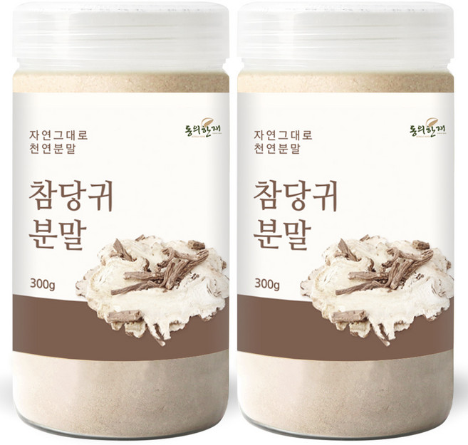 동의한재 프리미엄 100% 국산 참당귀 분말 당귀 가루, 300g, 2개