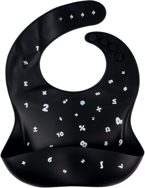 리틀그립 프리미엄 유아 올 실리콘 턱받이, 1개, 1개입, 블랙카운트