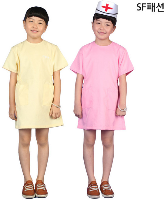 병원놀이 아동용 간호사복 어린이 간호사 5세전후, 노랑(cw06)_7호, 1개
