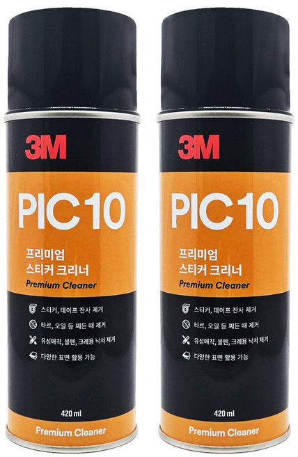 3M 프리미엄 스티커크리너 PIC10/스티커제거제/스티커자국제거제 295G (타르 기름 제거용), 2개