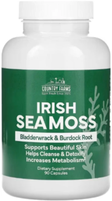 컨트리팜 아이리쉬 Sea Moss 바다 이끼 90캡슐 (3개월분), 1개, 90정 - 쿠팡