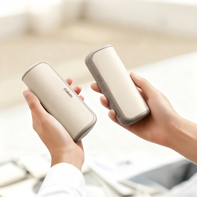 Frokom 휴대용 미니 충전식 듀얼 손난로 마그네틱 대용량 전자 핫팩, 화이트