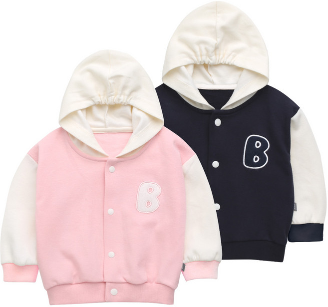 그린베베 국내생산 영유아용 봄가을용 베이직 후드점퍼