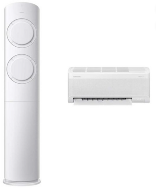 삼성전자 인버터 Q9000 투인원 멀티형 2in1 스탠드 에어컨 당일빠른설치 신제품, 일반배관형, 17평 유풍투인원 AF60F17D11BR