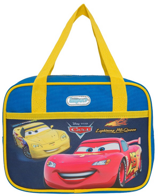 impact 怡寶 CARS 閃電麥坤午餐袋 迪士尼授權防潑水兒童便當手提袋, 藍色, 1個