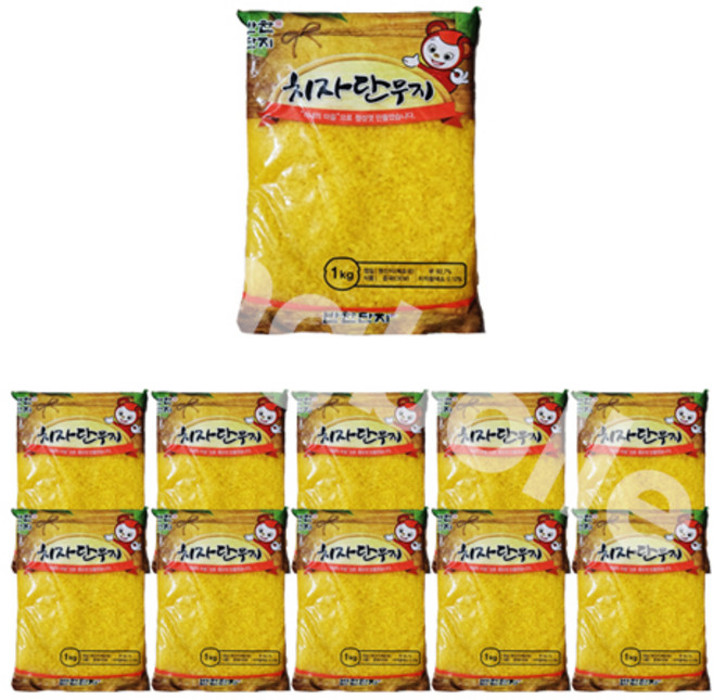 반찬단지 치자단무지 알밥용 1kg 1박스 10개입, 10개