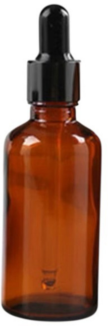 玻璃滴管瓶 50ml 精油分裝瓶, 1個, 茶色