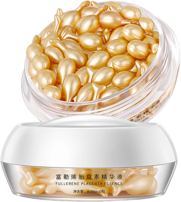 YZKMSKÍN 娅芝 富勒烯胎盤素精華液 提升肌膚光澤 撫平細紋 緊實彈潤, 0.34g, 1件