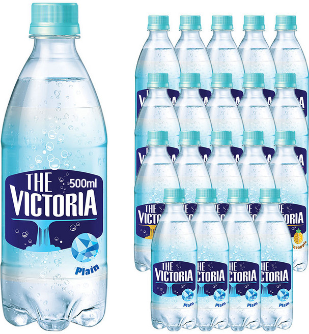 웅진식품 더 빅토리아 4가지맛(플레인 5 레몬5 파인애플5 청포도5), 20개, 500ml