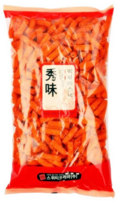 삼천리에프앤지 떡볶이스낵 1kg 대용량간식 대용량과자, 4개