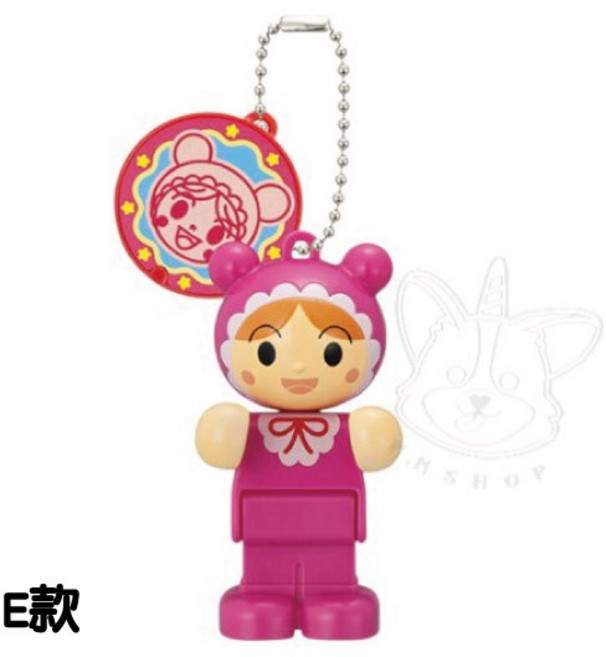 BANDAI 麵包超人積木公仔吊飾, 1個, E款/粉紅BB超人1H440