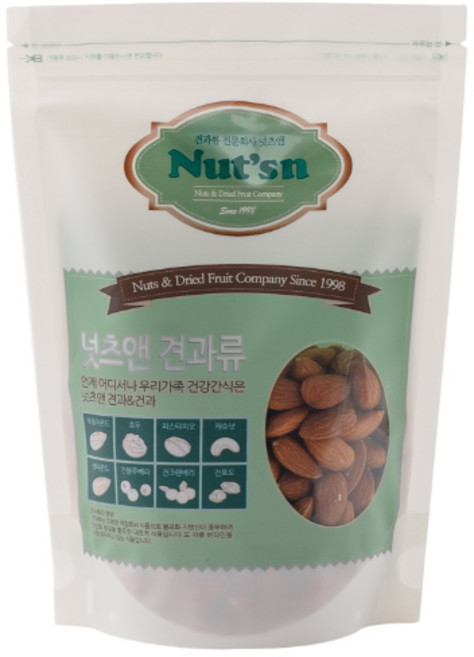 [1+1] 넛츠앤 볶음아몬드 지퍼백 200g, 2개
