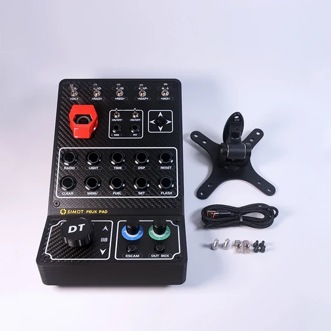 SIMDT 시뮬레이터 중앙 제어 박스 다기능 버튼 유로 트럭 게임 커스텀 PC용, 01 검정색