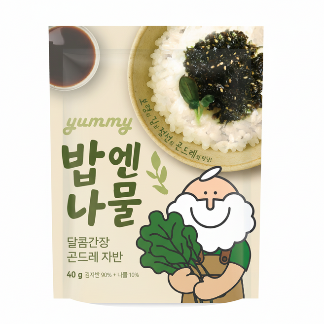 밥엔나물 달콤간장 곤드레자반, 3개, 40g
