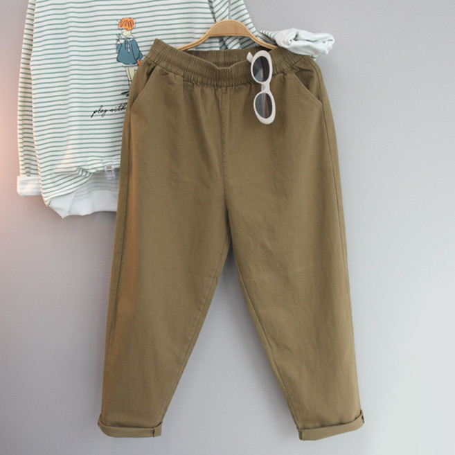 달콩 여성 봄신상 면바지 항아리팬츠 루팡면스판오버핏배기팬츠