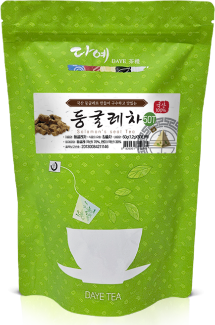 [본사직영] 다예 100%국산 맛있는 둥굴레차 생분해 삼각티백, 1.2g, 50개입, 10개