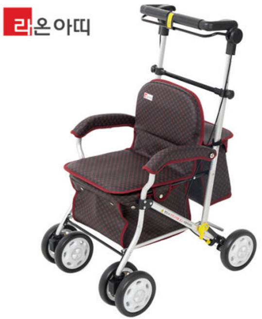 라온아띠 KCS-388 실버카 보행보조차 성인용 보행기 노인 할머니 효도 선물, 1개