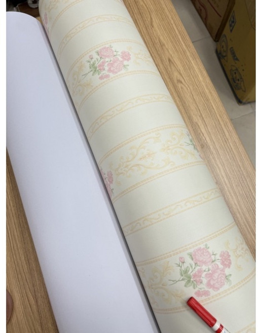 韓式自黏PVC壁紙, 黃風鈴-超取限制6份寬度對切左右兩邊