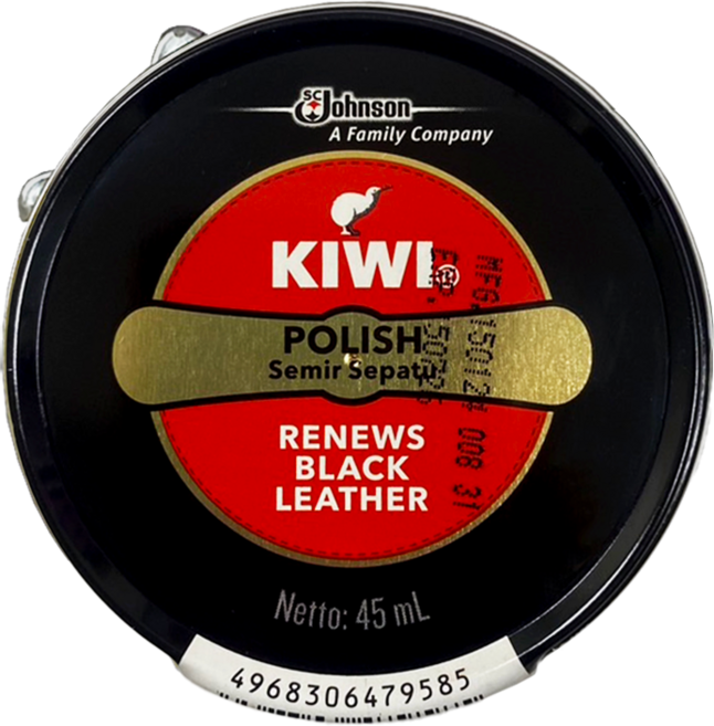 【KIWI 奇偉】巴西棕櫚蠟鞋油(45ml/36g)【兔雜 tuzha】, 黑, 1個