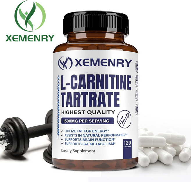 프리미엄 L-카르니틴 타르트레이트 보충제 - 1500mg으로 자연 에너지를 높이고 신진대사를 지원합니다, 1개, 120정