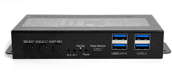 이지넷 NEXT-7002KVM-4K 2포트 2대1 USB HDMI KVM스위치, 1개