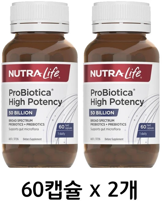 [뉴트라라이프] [뉴트라라이프][무료배송] 프로바이오틱(유산균) 500억 60정 2병(4개월분), 2개 - 쿠팡