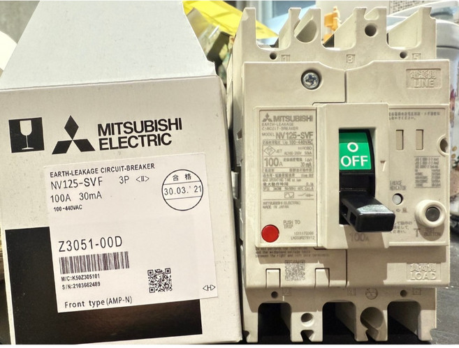 Mitsubishi Electric 三菱電機 漏電斷路器 NV125-SVF 3P 30mA, 1個, 16A