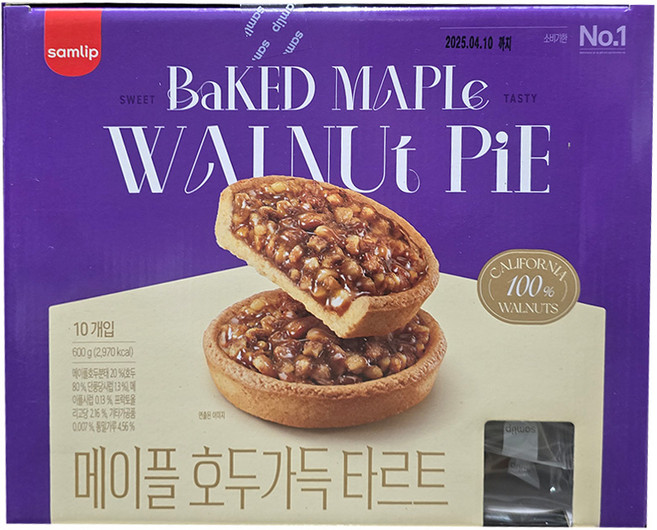 코스트코 삼립 메이플 호두 가득 타르트, 1개, 600g