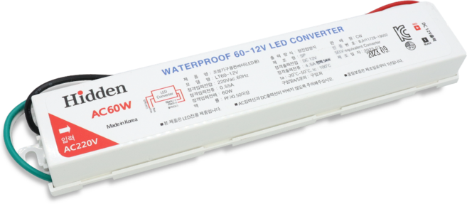 LED 방수 SMPS 12V 30W 60W 100W 150W 200W 300W 400W 500W 600W 조명안정기 컨버터 국산, 1개