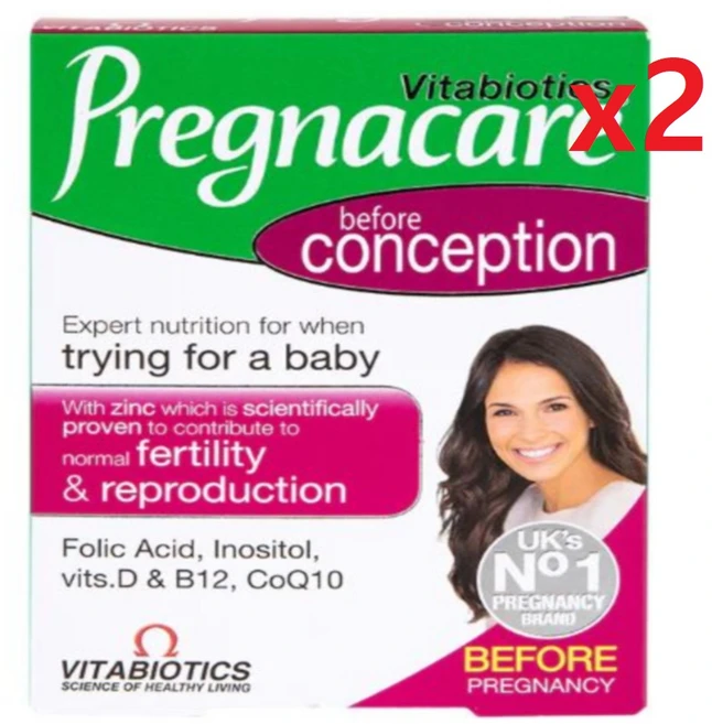 30정 2팩 비타바이오틱스 프레그나케어 비포 컨셉션 Vitabiotics Pregnacare Conception, 2개 - 쿠팡